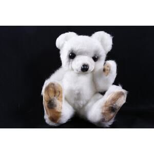 Kamar, Realistic Jointed Antique Look, White, Bear, Baby, Soft, Plush, Doll,